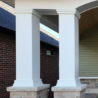 craftsman crown cap and base on hammer head columns