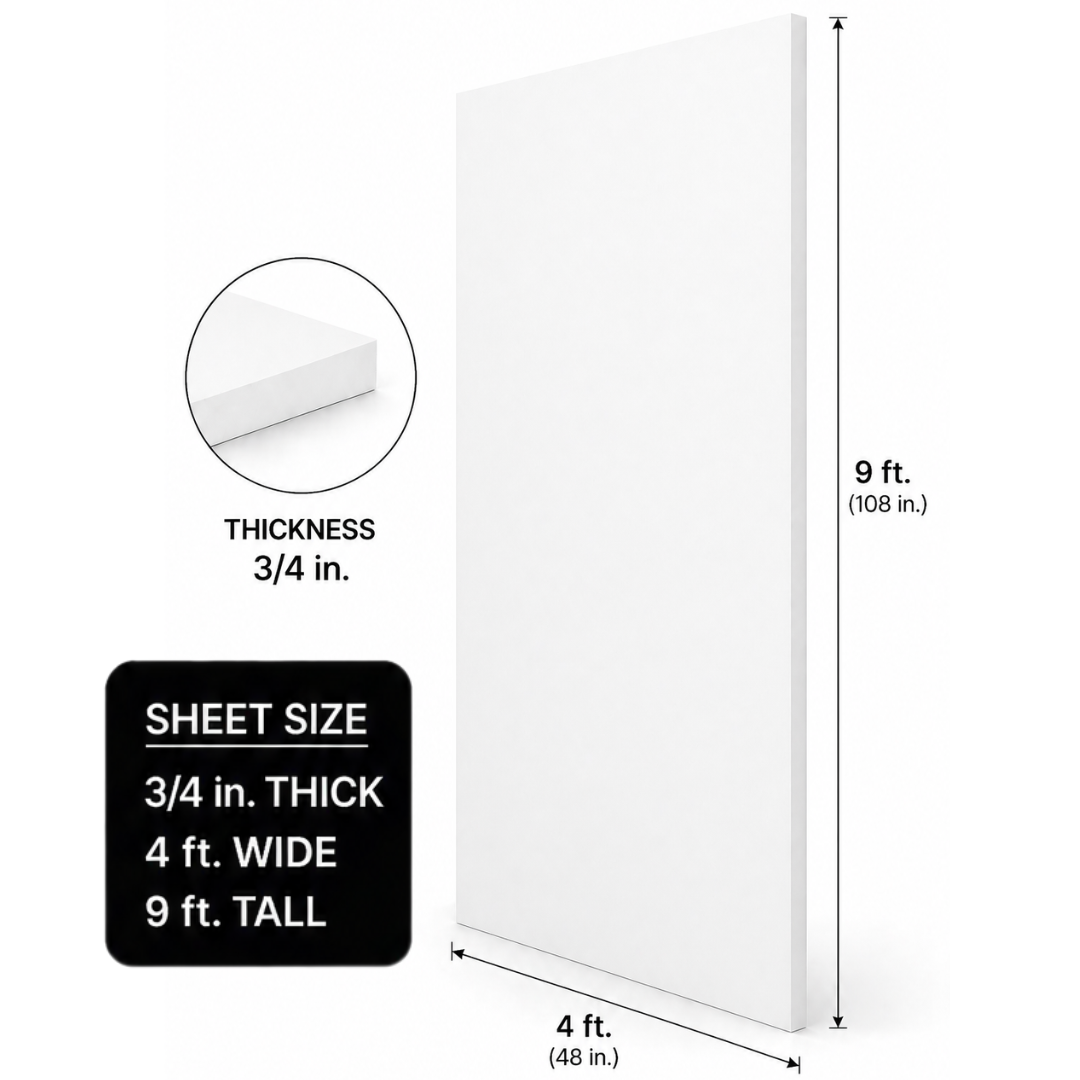 1/3 inch thick 4 foot by 10 foot black pvc sheet - wall panel - CNC machine material