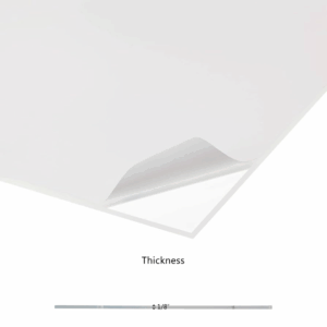 acrylic clad 1/8 th inch thick acrylic translucent 48" x 96"