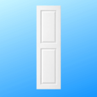 Home exterior panel window shutters and / or door shutters (Set of Two) in white