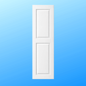 Home exterior panel window shutters and / or door shutters (Set of Two) in white