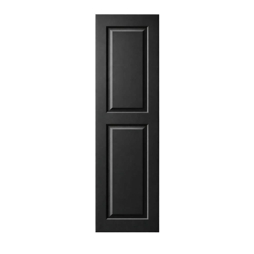 Home exterior panel window shutters and / or door shutters (Set of Two) painted black