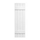 Rockport board & batten style PVC shutters. Made in Canada by Columns Plus.