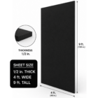 half inch thick 4 foot by 9 foot black pvc sheet - wall panel - CNC machine material - accent wall
