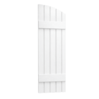 Norfolk board & batten style PVC shutters. Made in Canada by Columns Plus.
