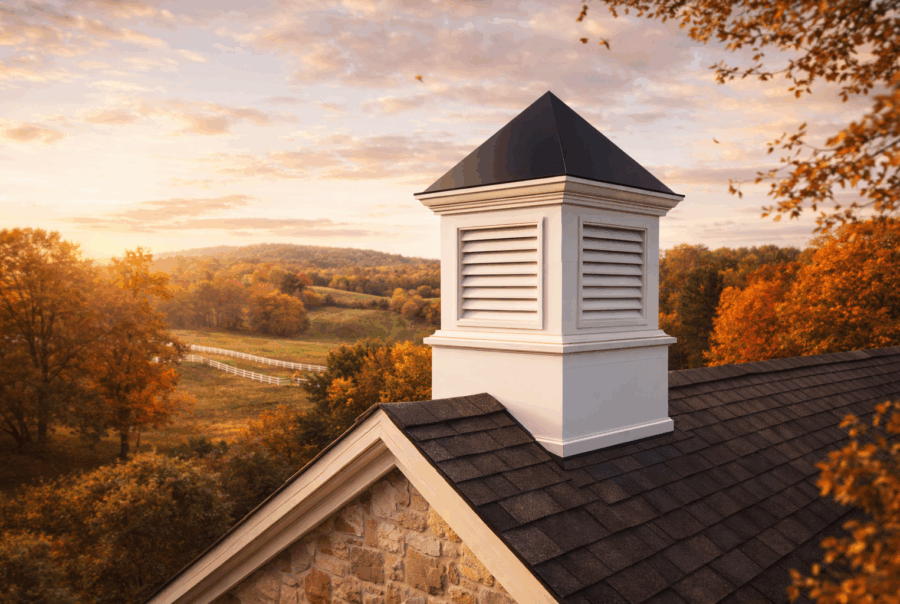 pvc cupola with open vents made in Canada