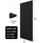1/2 inch thick 4 foot by 12 foot black pvc sheet - wall panel - CNC machine material