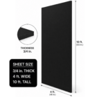 1/3 inch thick 4 foot by 10 foot black pvc sheet - wall panel - CNC machine material